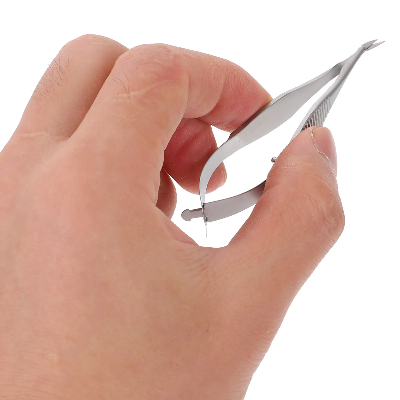 Ciseaux à pointe pointue en acier inoxydable, tondeuse ophtalmique Canthi pour paupières, outil de Salon de beauté en métal réutilisable