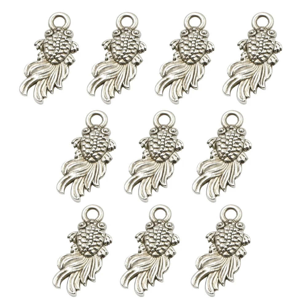 

10pcs Goldfish Pendant Alloy DIY Charms Pendants Jewelry Making Accessories Durable Necklace Bracelet Earrings