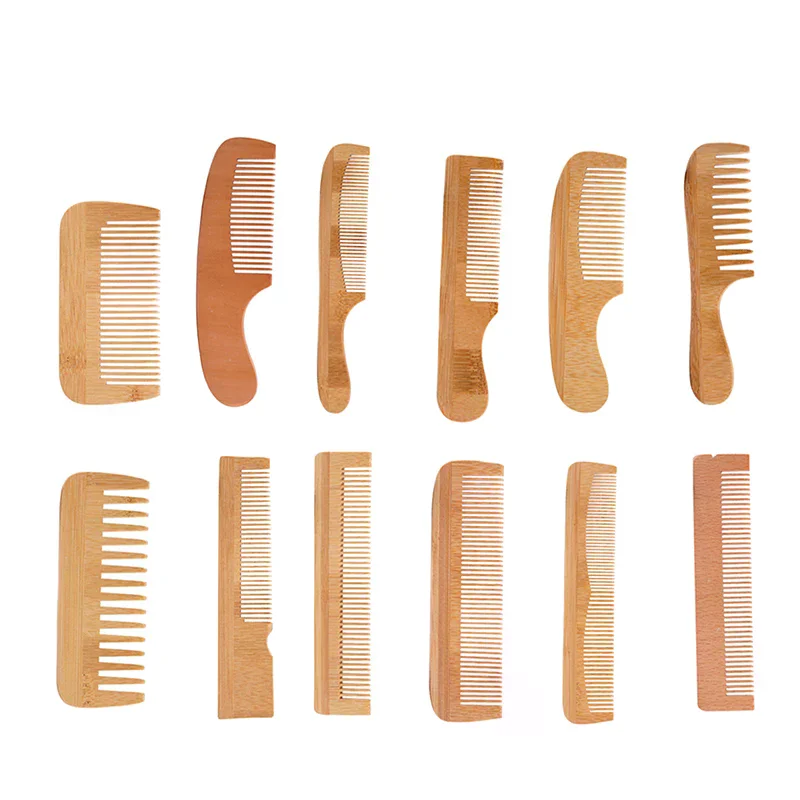 

Anti-Static Long Handle Bamboo Wooden Hair Comb Hotels Disposable Comb Hairdressing Styling Tools Barber Hair Brush Accessories