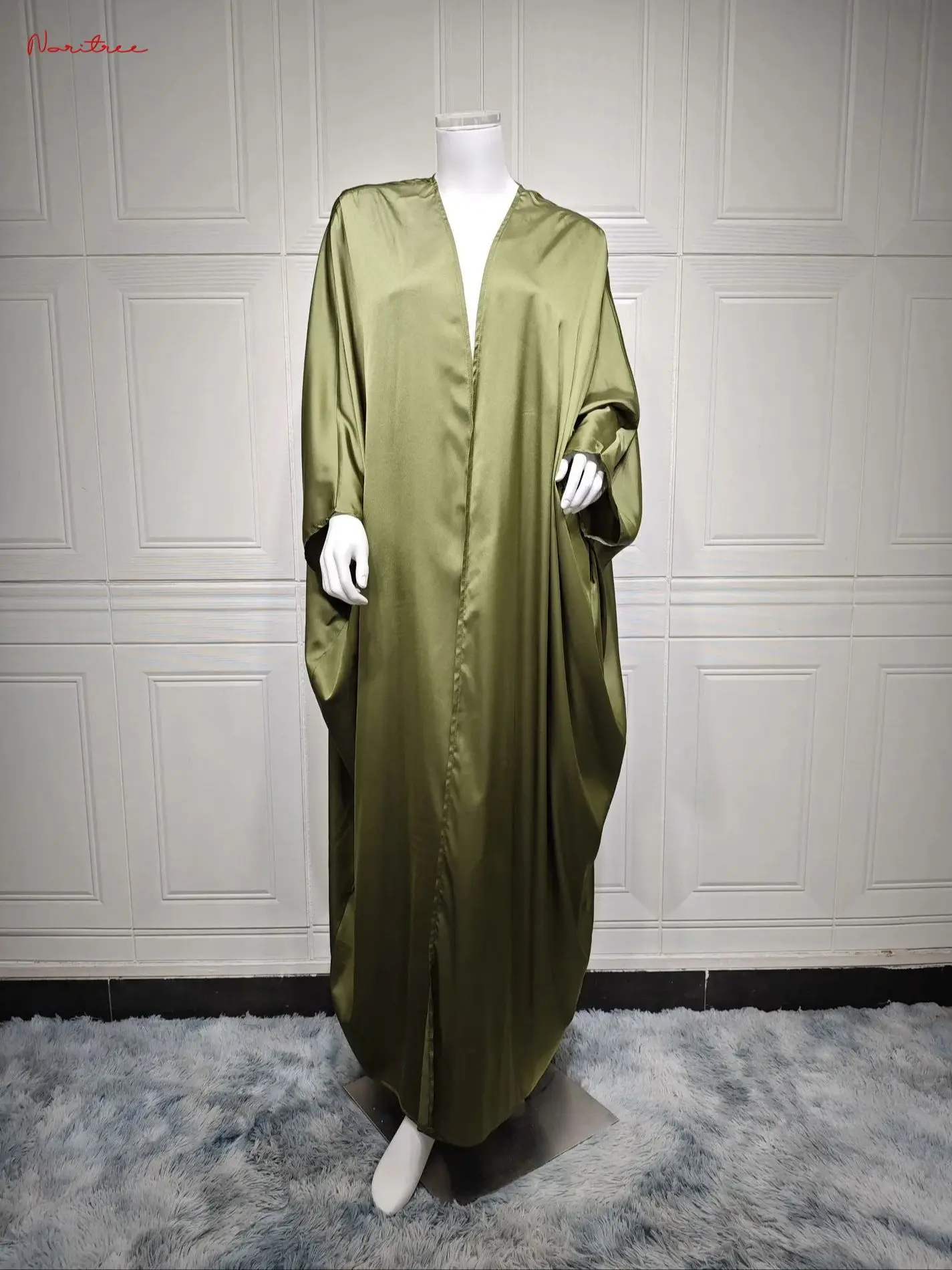 Robe de chauve-souris musulmane brillante, abaya syari, abaya musulmane, service de culte, dernière mode, ouvert, WY2074, 600