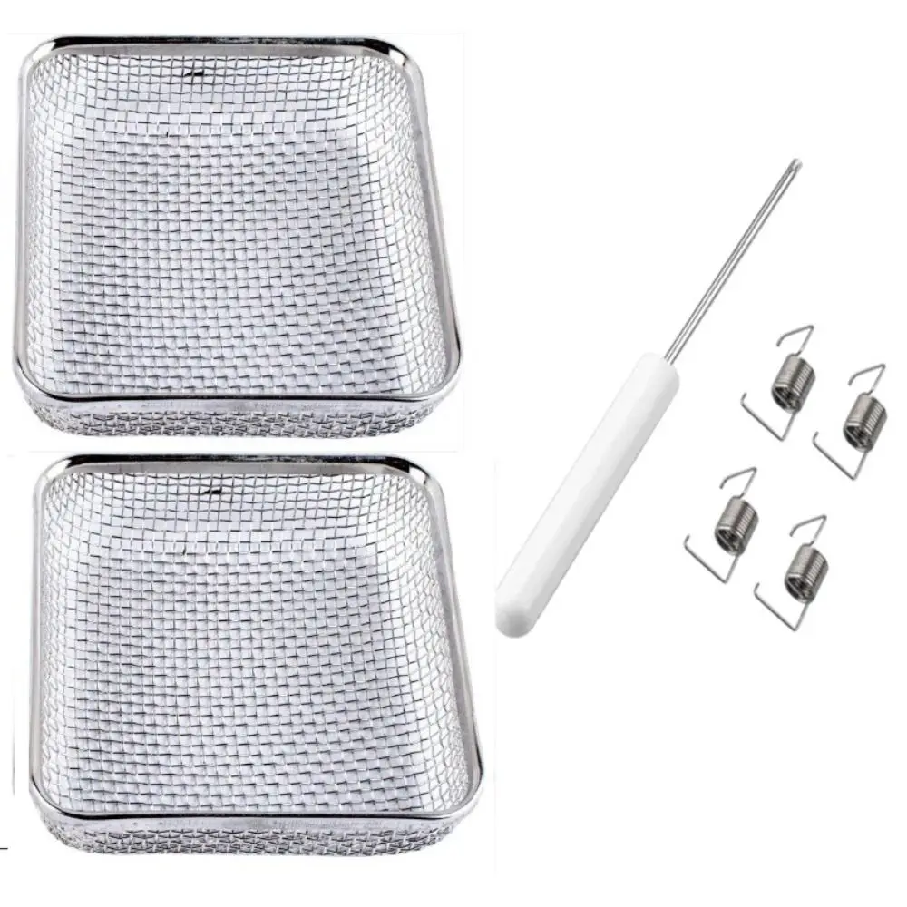 2Pcs 4.5 X 4.5in RV Furnace Vent 304 Stainless Steel Vent Mesh Screen Heater Exhaust Vent Stove Vent Cover Outdoor Application