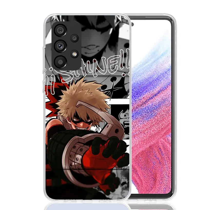 My Hero MHA Bakugou Katsuki Phone Case For Samsung Galaxy A14 A15 A13 A12 A54 A55 A53 A52 A04S A24 A25 A23 A22 A34 A35 A33 A32 A