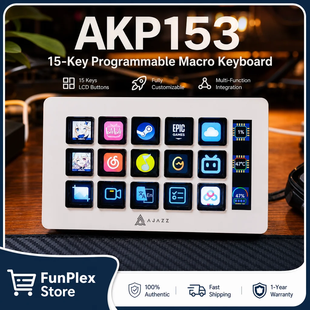 ajazz-akp153-teclado-inteligente-mini-con-12-teclas-panel-de-control-multifuncional-y-asistente-de-escritorio-para-oficina-juegos-y-transmisiones-en-vivo