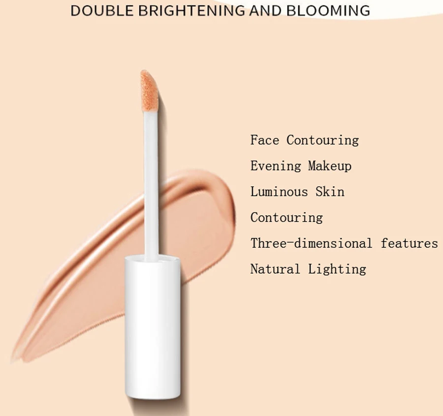 Make Up Liquid Concealer Mixed Isolation Lotion Makeup Invisible Pore Moisturizing Bright Skin Face Primer Base Foundation Brush