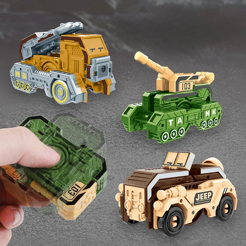 

Танк-игрушка-трансформер, мини-спиннер, роликовый волчок, наконечник, игрушка для снятия стресса, пластиковая вращающаяся антистрессовая игрушка