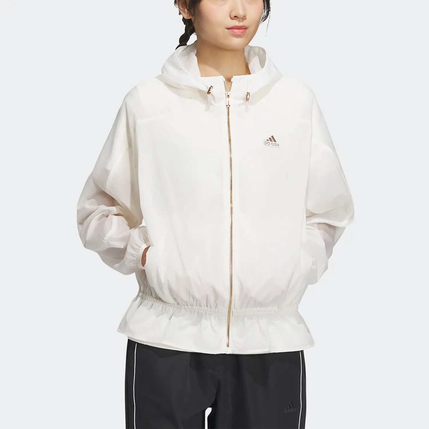 Adidas Authentic Summer New Style Hooded Lightweight Women's Sports Jacket Jacket HY2825