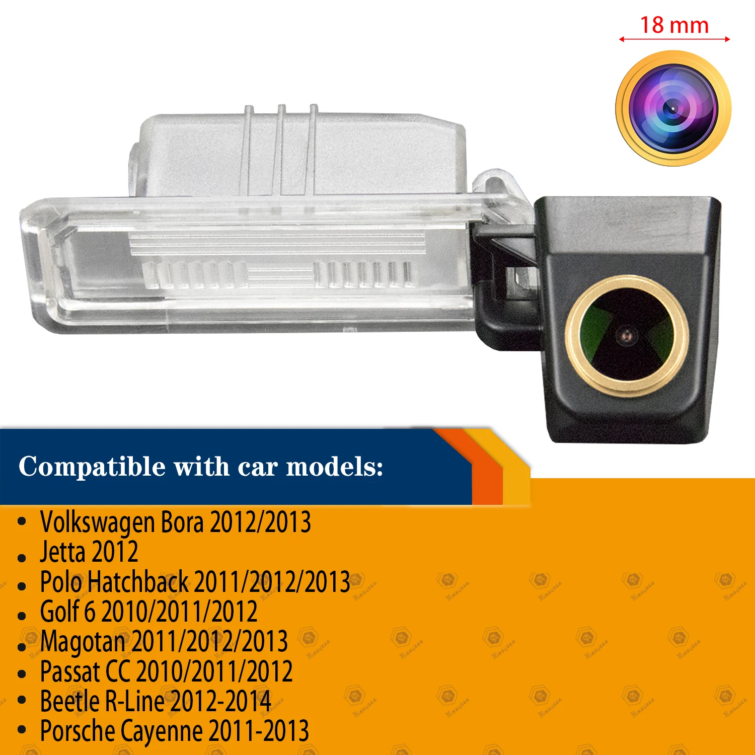 HD 1280*720p Rear View Night Vison Parking Camera for Bora Polo Hatchback Golf 6 Magotan CC Beetle 2011-2013 Cayenne 2011 2013