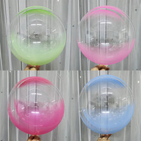 5pcs 20inch Colorful Transparent Bubble Balloons Bobo Balloon for Baby Shower Boys Girls Birthday Holiday Party Decoration