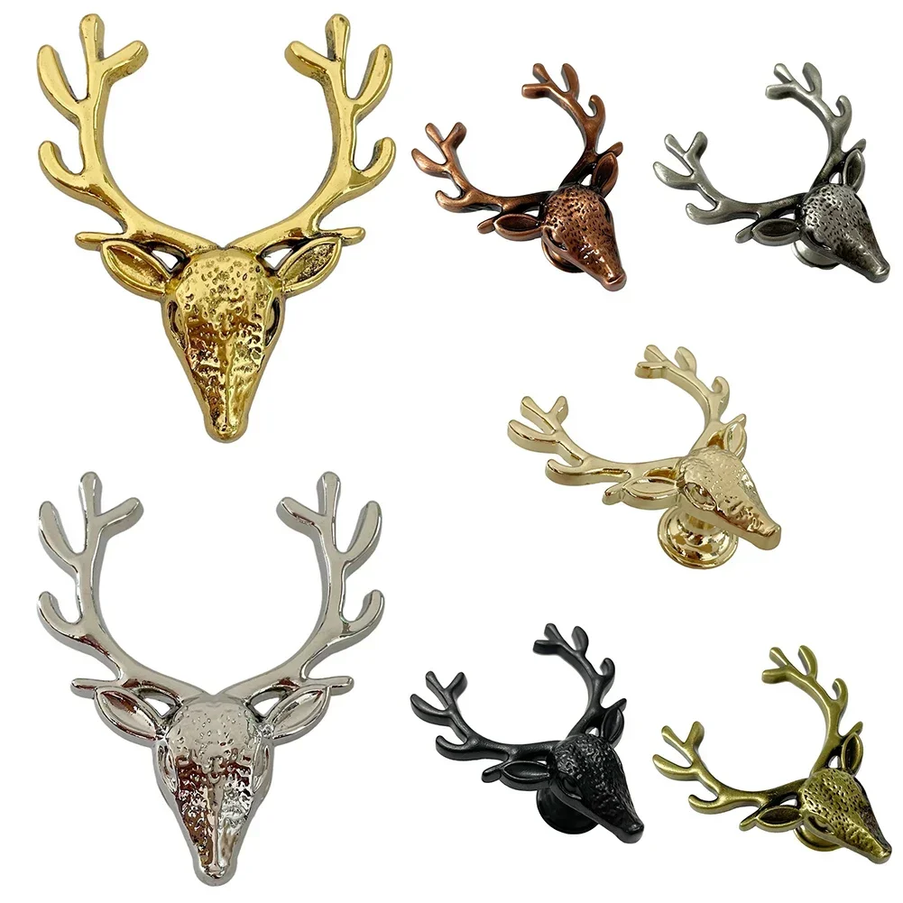 Furniture Handles Deer Shape Wardrobe Knob Vintage Door Knobs Zinc Alloy Cabinet Pulls Creative Home Decor Hardware