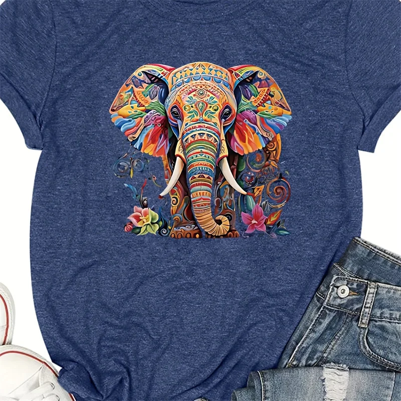 Women's T-shirt 3D Retro Style Animal Fashion Printed Women's T-shirt Summer Top T-shirt Casual Short Sleeved Y2k Oversized