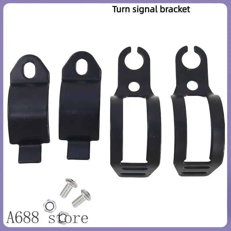 

Metal Universal Motorcycle Signal Light Brackets 1pair For 27-31mm Front Fork Diameter Black Turn Light Mount Bracket screws