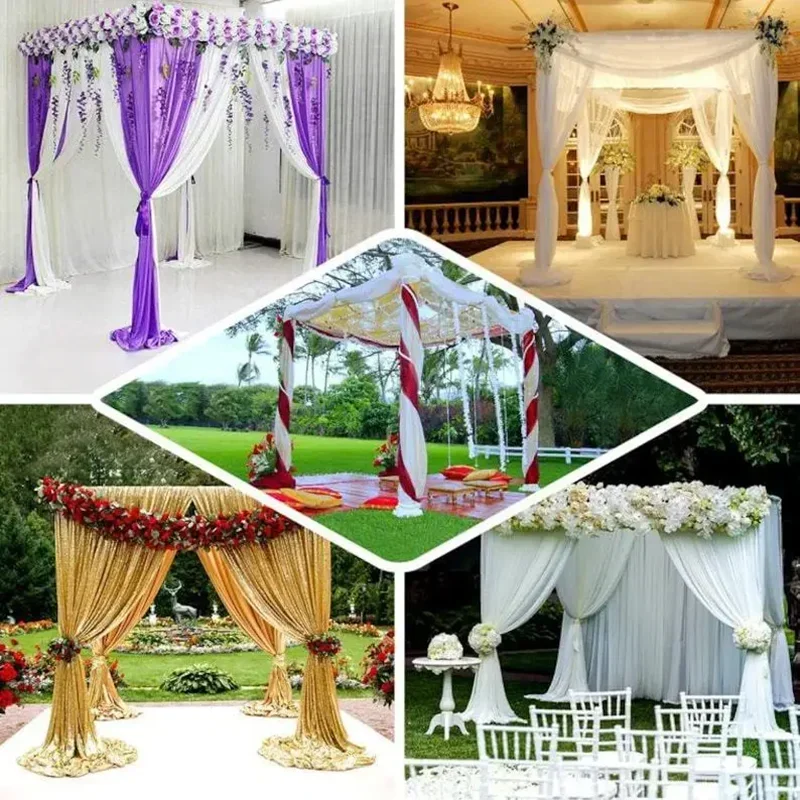 EternityFrames0 Verstellbarer Metall-Vierfachständer für Hochzeitszelt, Hochleistungs-Chuppah-Hochzeits-Hintergrundrahmen für Event-Fotobox – Detail 8