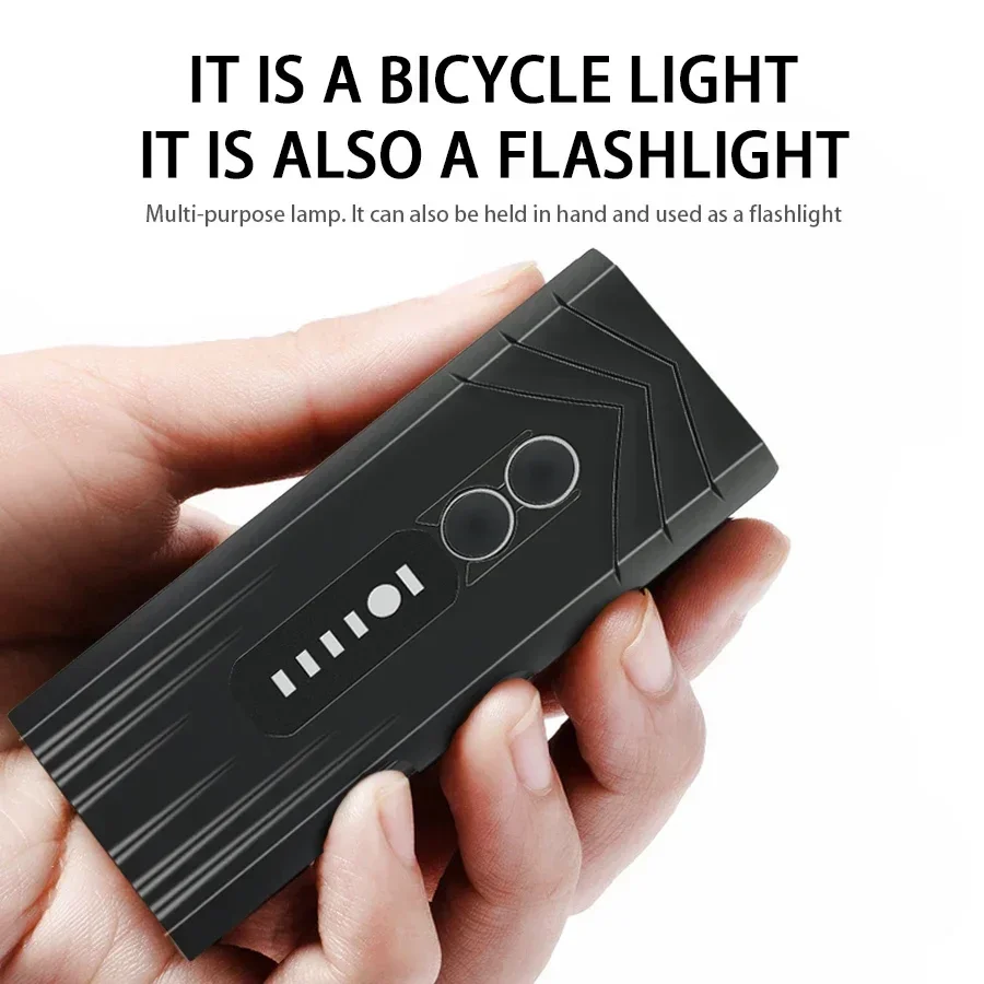 MTB الذكية الاستشعار الجبهة LED أضواء دراجة USB قابلة للشحن في الهواء الطلق ركوب مصباح يدوي مع 7 طرق ليلة ركوب الشعلة مقاوم للماء