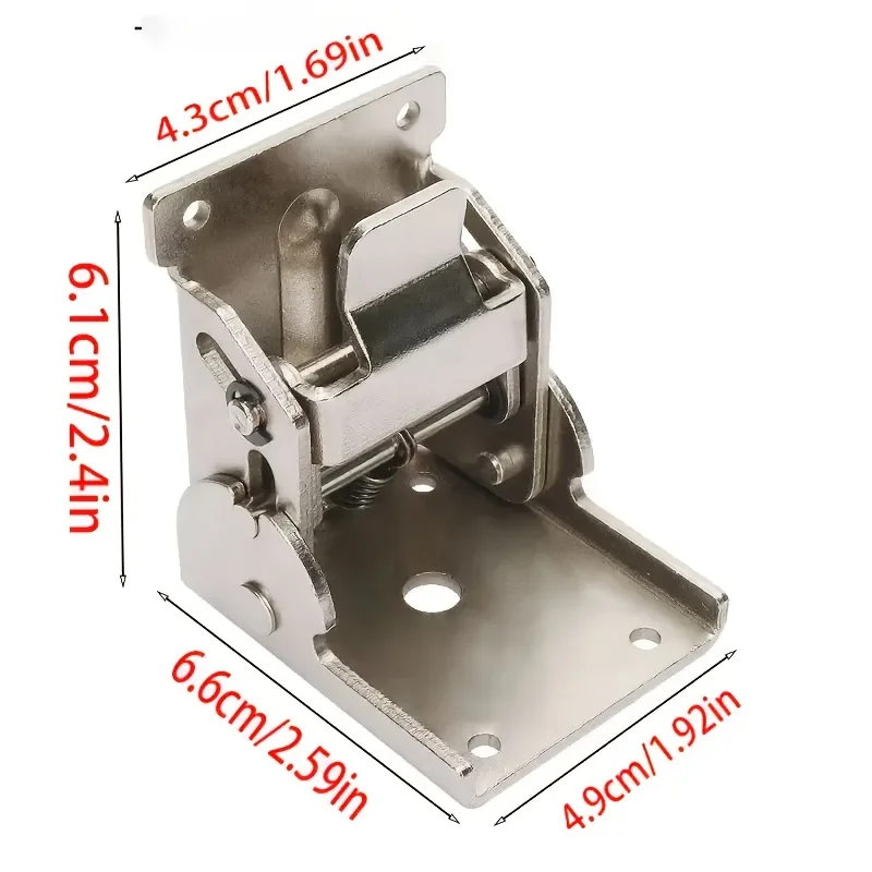 4PCS 180 Degree Angle Thickeneded Self-Locking Foldableing Hinge Table Stool Foldableing Coffee Table Furniture Foldable Hinge