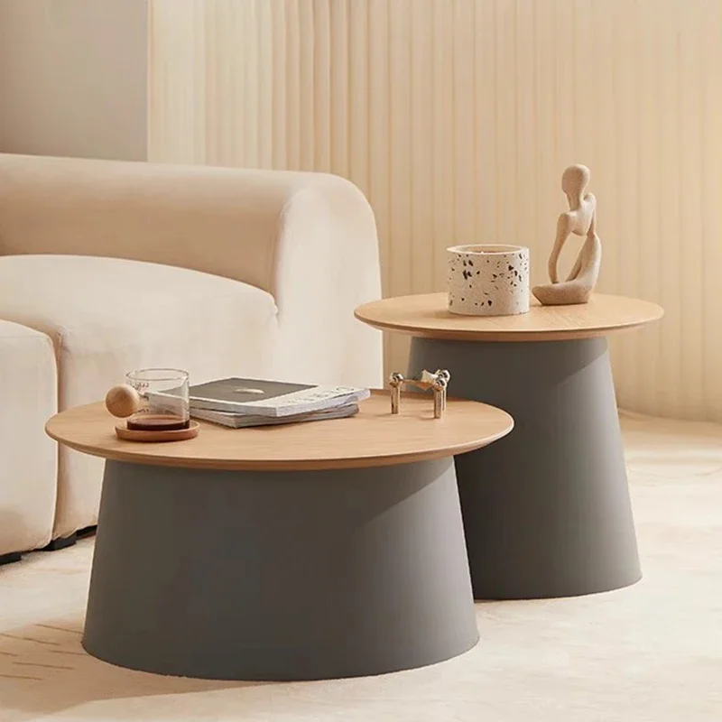 Nordic Minimalist Solid Wood Java Table Set Round Nesting Living Room Furniture Trending Creative Sofa Side Center Home Decor