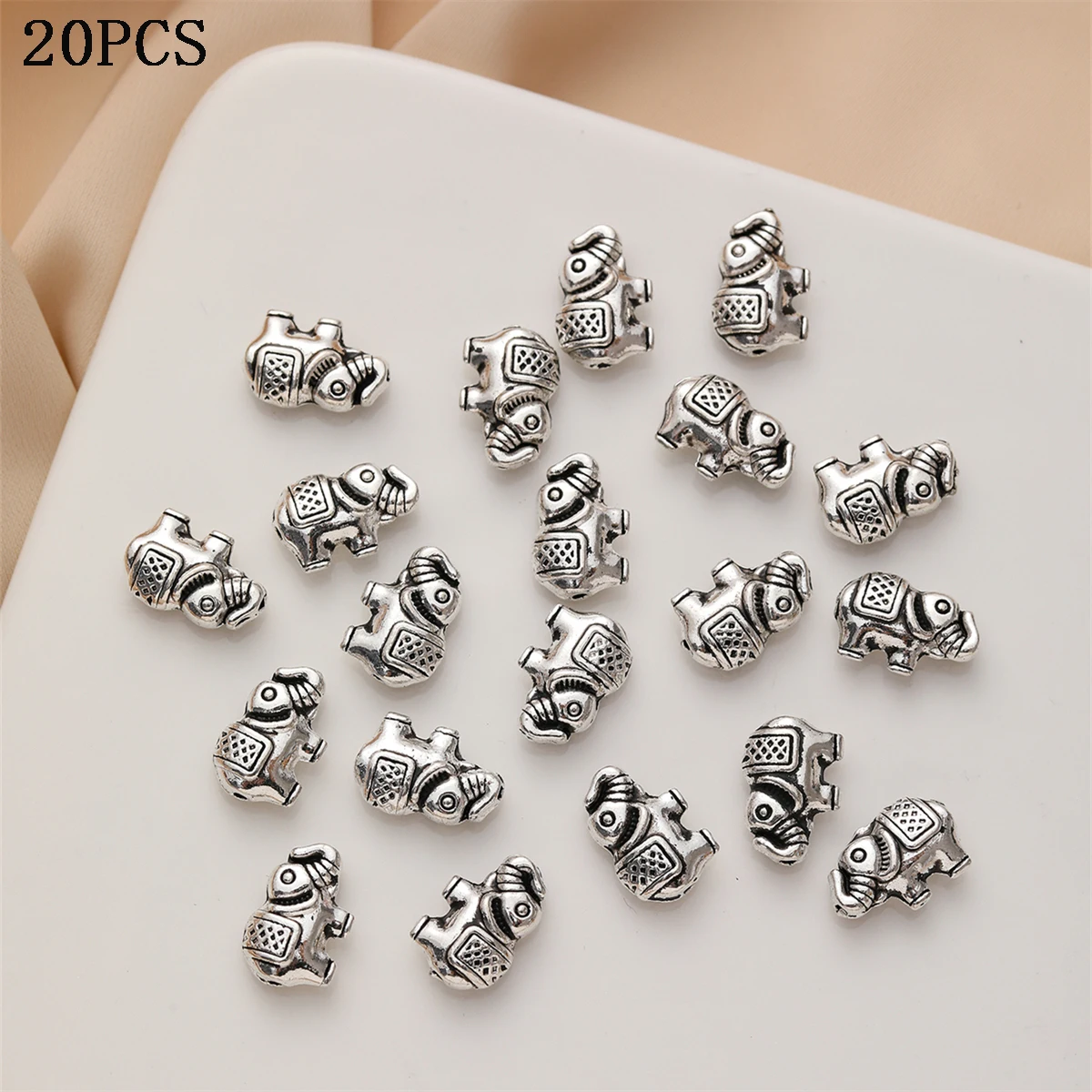 

20pcs of 12.9mm × 8.3mm Silver Elephant DIY Handmade Pendant Earring Pendant