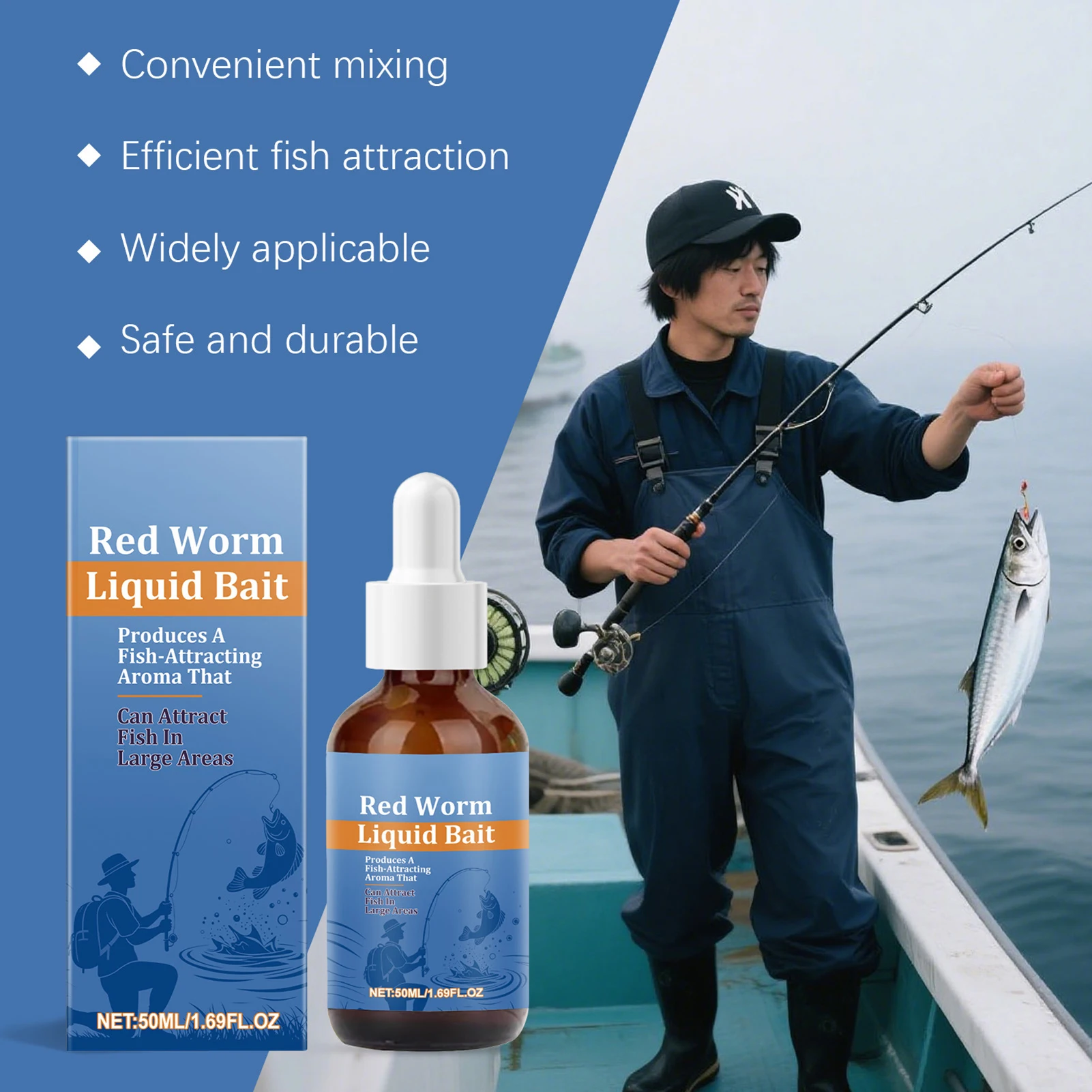 

50ml Liquid Fishing Bait Concentrated Sweet Aroma Fishing Bait Additive Universal Fishing Attractant Fishing Accessories