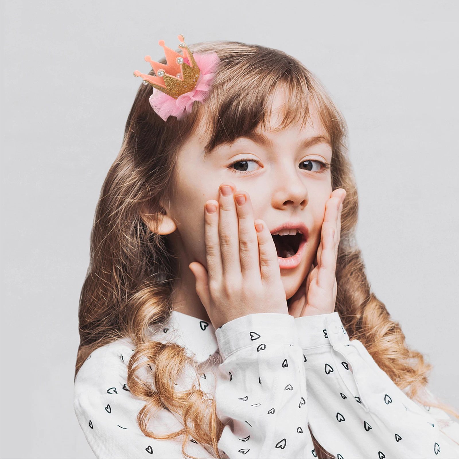 

3pcs Crown Hair Clips Girl Crown Hair Clips Rhinestone Girl Accessories Wedding Party Daily Life Fashion