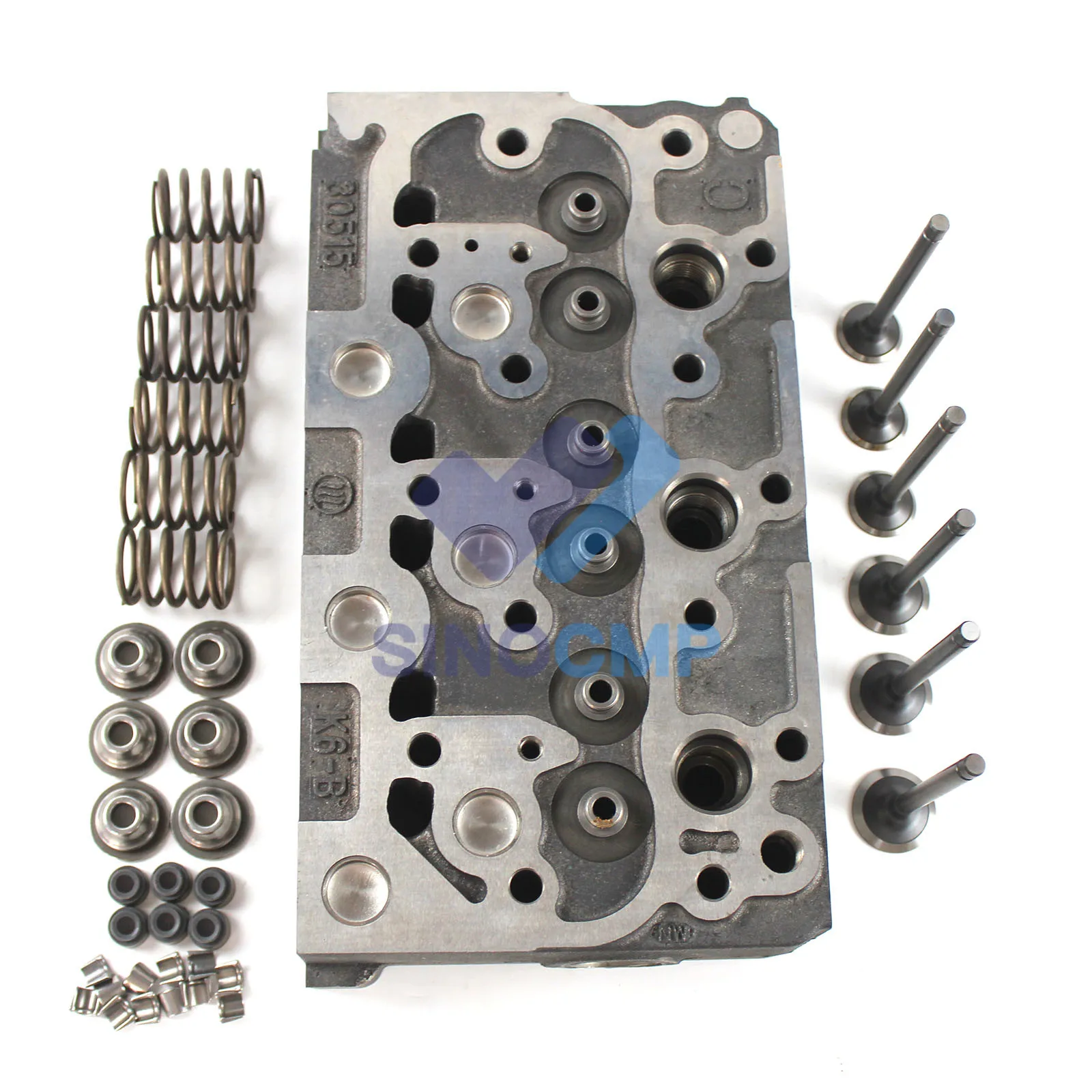 Complete Cylinder Head with valves 15521-03044 1552103044 For Kubota D1402 Engine Loaders, Trucks, Forklift, Tractor, Excavator