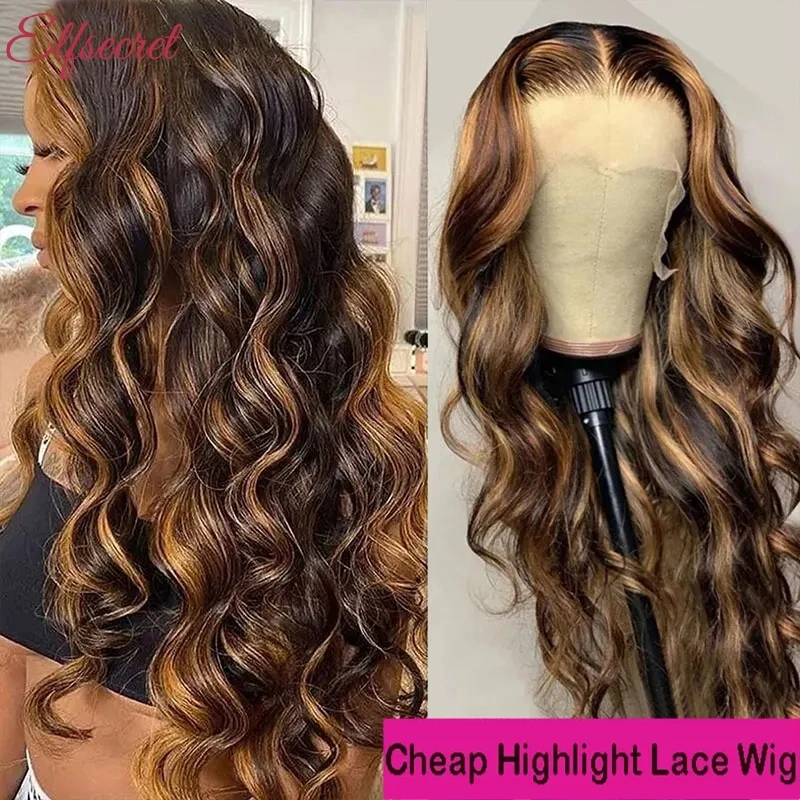 Highlight 4/27 13x6 Körper Welle Transparente Spitze Front Perücken Menschliches Haar 13x4 Spitze Frontal perücke Für Frauen Vor Gezupft Farbige Perücken