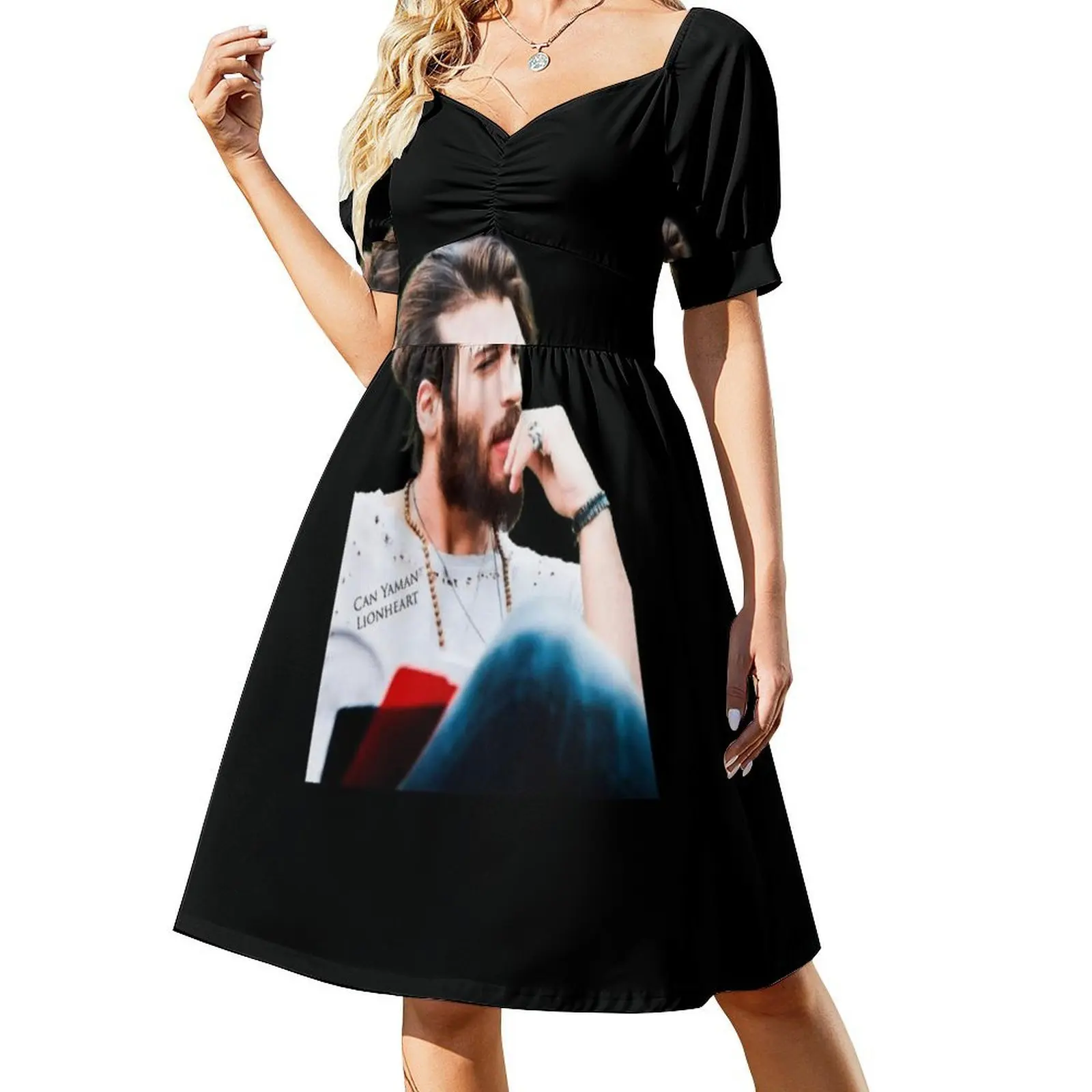 فستان رائع بفتحة عنق على شكل قلب فستان أنيق للحفلات الصيفية للنساء يمكن يامان فساتين حفلات يامانية