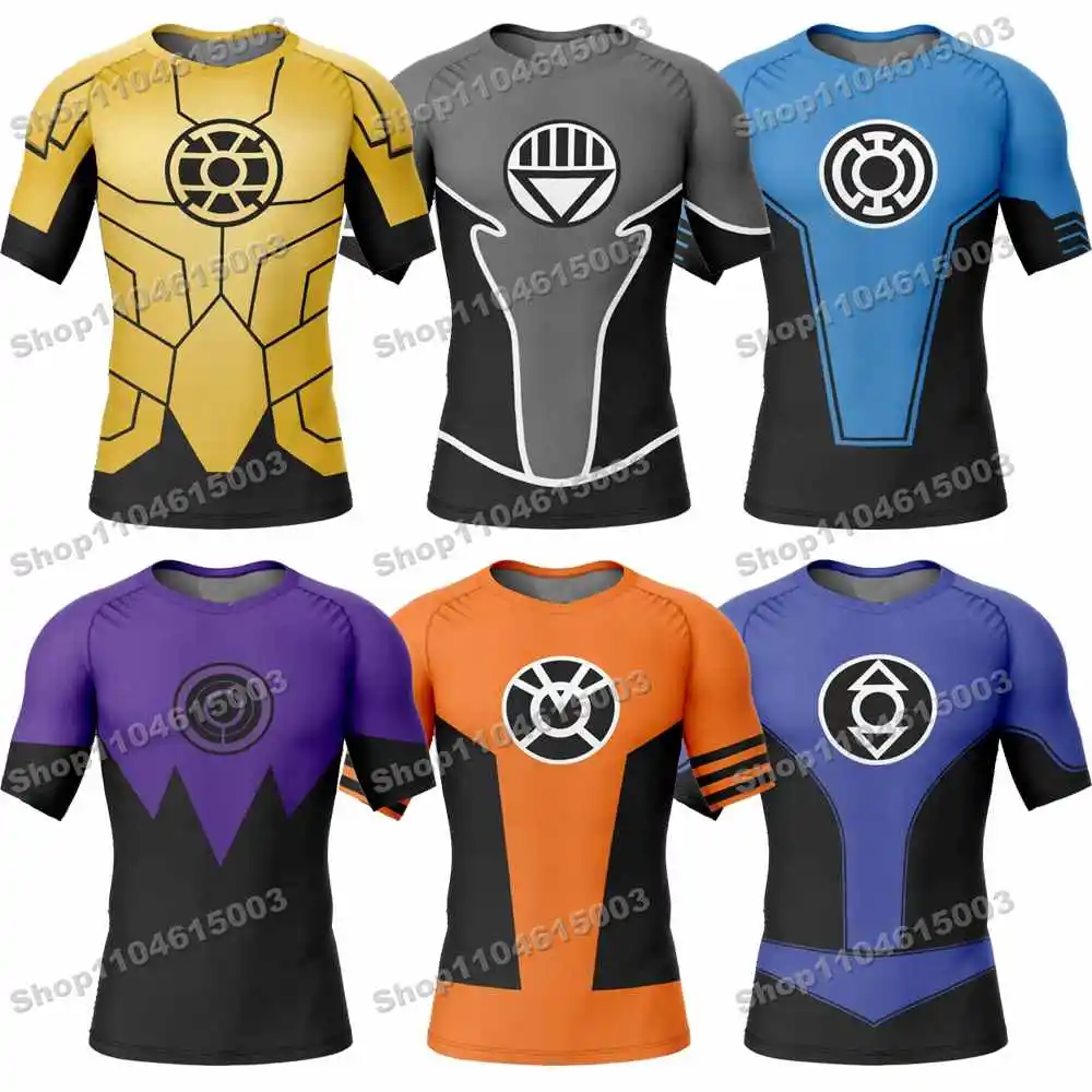 2th Kinds Of Newly Cartonns Guards Surfing Jersey Beach Shirts Swimwear Diving Gym Shorts MMA BJJ Men Jiu Jitsu Fitness Sets