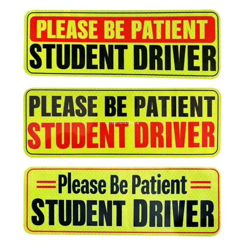 Please Be Patient Student Driver Sticker Safety Warning Driver Magnet Dropship