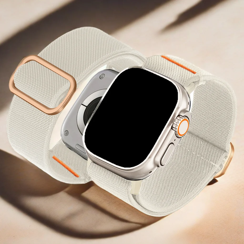 2 Pack 30mm Wide Nylon Band Compatible with Apple Watch，Stretchy Adjustable Sport Loop Strap for Men Athletes，49mm 45mm 44mm 42m