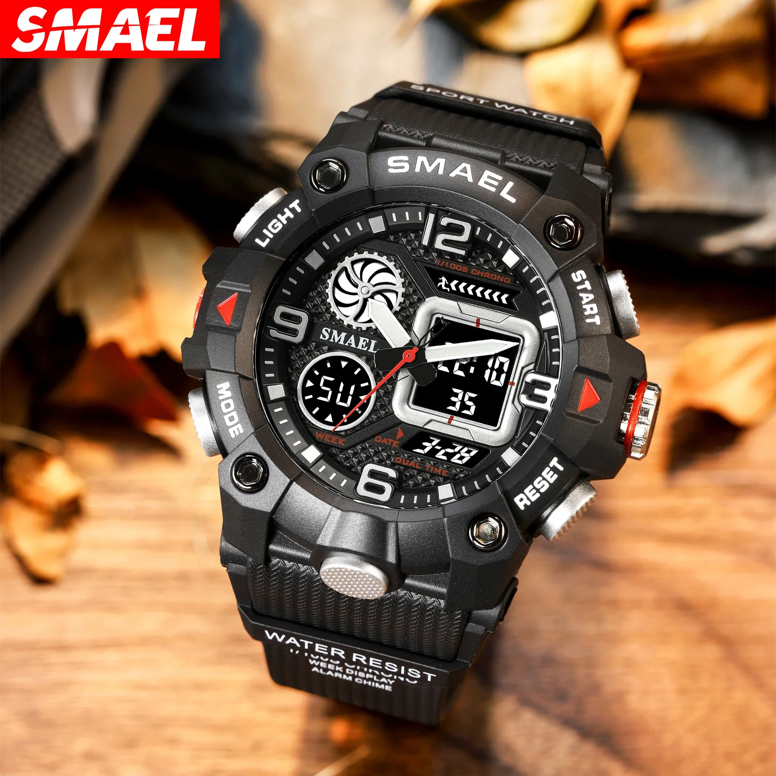 SMAEL часы мужские тактические цифровые часы многофункциональные водонепроницаемые светящиеся уличные студенческие электронные часы мужские часы