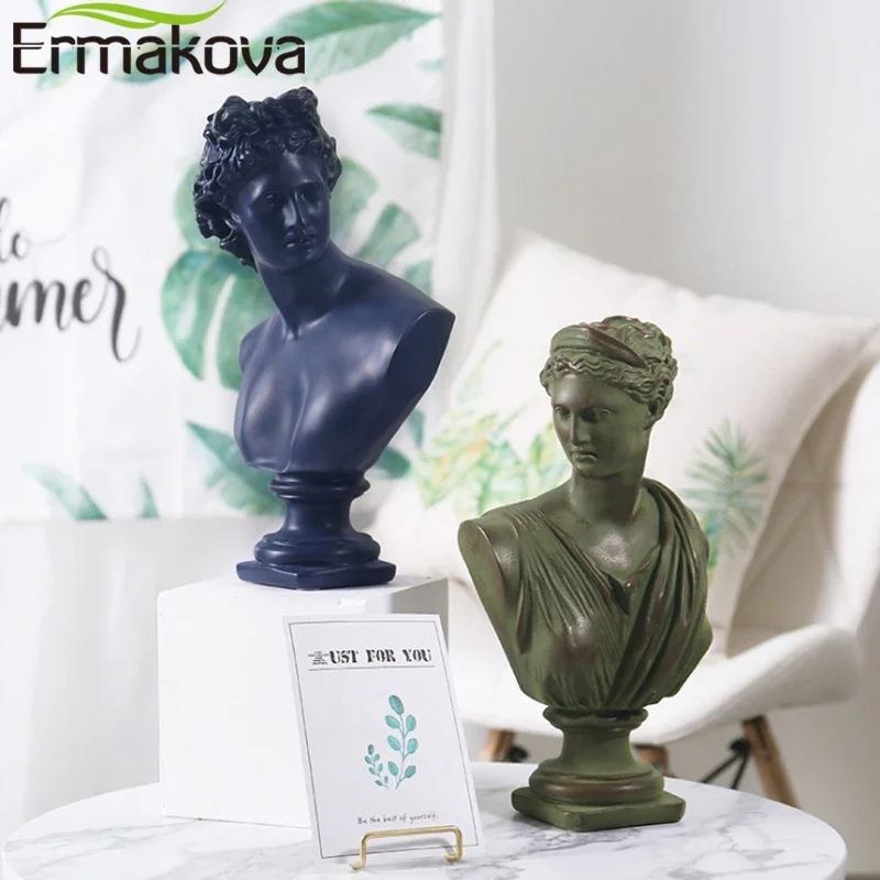 ERMAKOVA 32cm Nordic Creative David Anna Statue Male God Ornaments Simple Statuettes Modern Art Home Decoration Accessories