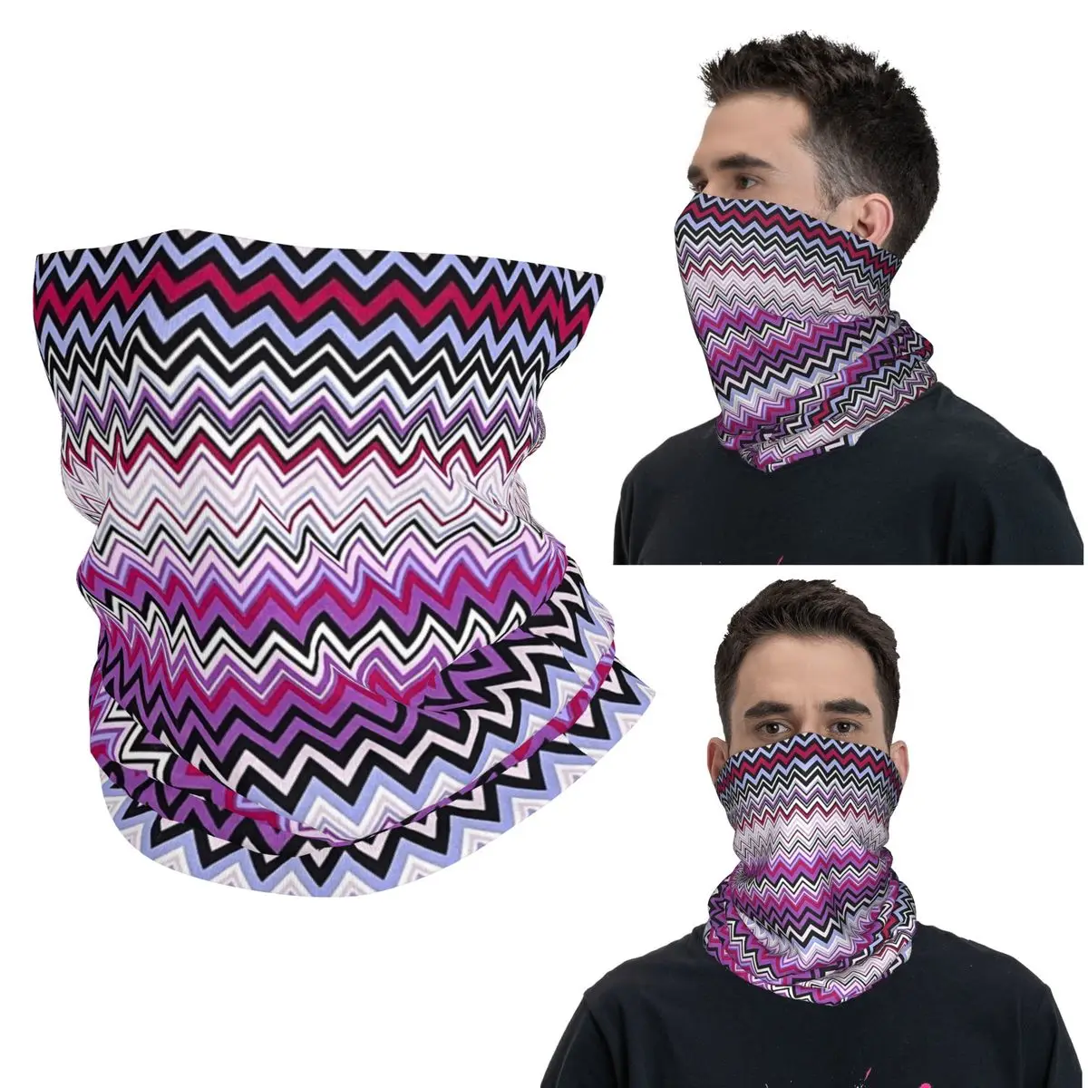 

Современная зигзагообразная бандана с геометрической волной, гетры с принтом, шарф, многофункциональный велосипедный шарф унисекс для взрослых