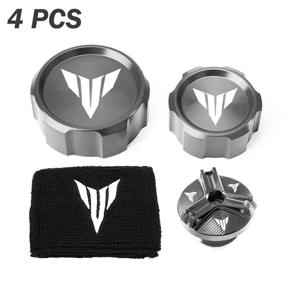 لياماها MT09 MT-09 SP 2025 2024 2023 2022 2021 اكسسوارات دراجة نارية الجبهة الخلفية سائل الفرامل خزان غطاء خزان جورب