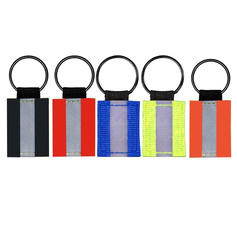 Pack of 10 Reflective Keychain Keychain Pendants Hanging for Night Safety