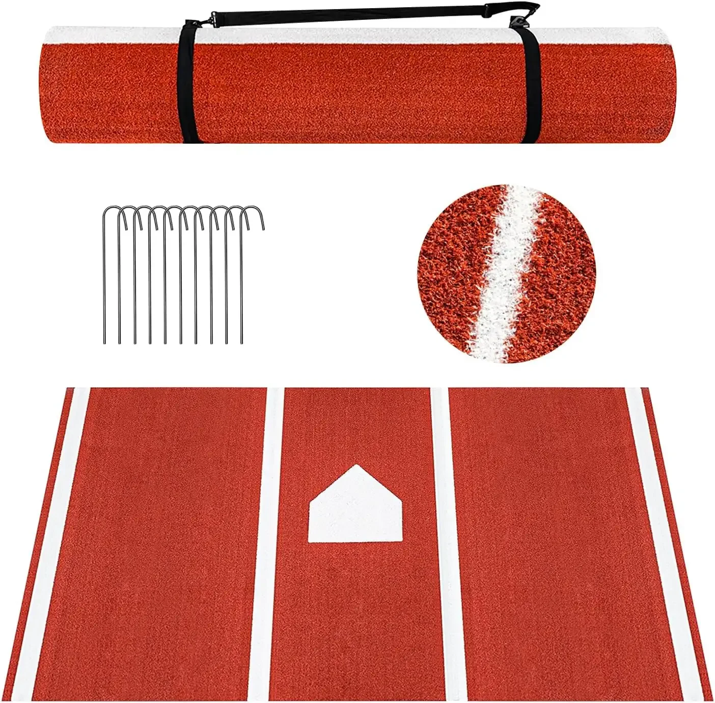 Hitting Mat Batters Box Turf Mat Baseball 10X5FT Professional