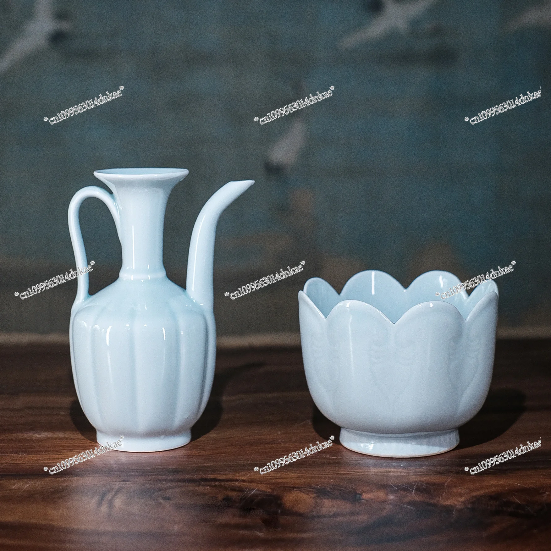 Order Tea, Small Soup, Bring Some Water, Injection, Shadow Green Wine Pot, Warm Bowl, Melon Edge Porcelain Pot