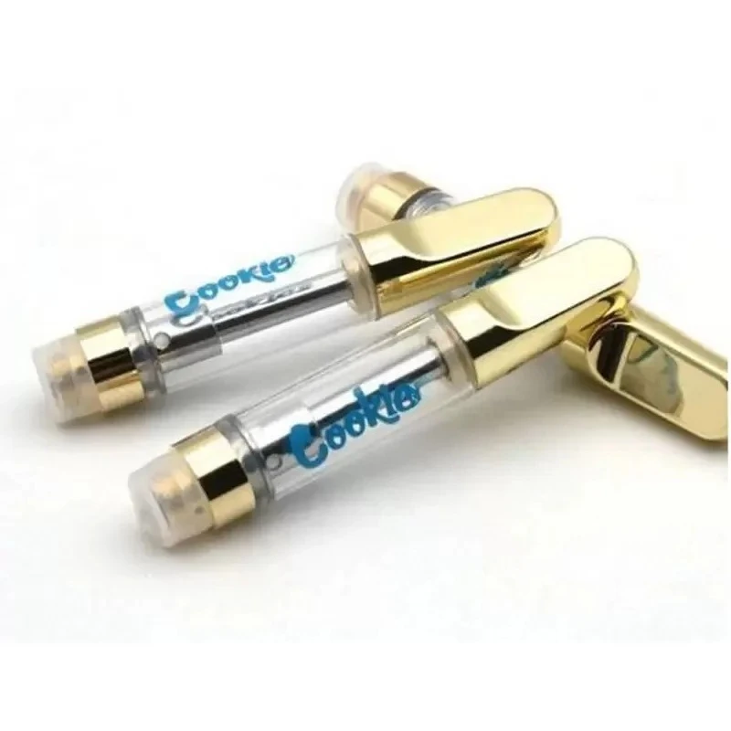 

10pcs/lot Cookie Vape Carts Cartridges Atomizers 0.8ml 1ml Ceramic Coil Vapes Cart 510 Thread Thick Oil Empty Glass Tank Ecigs