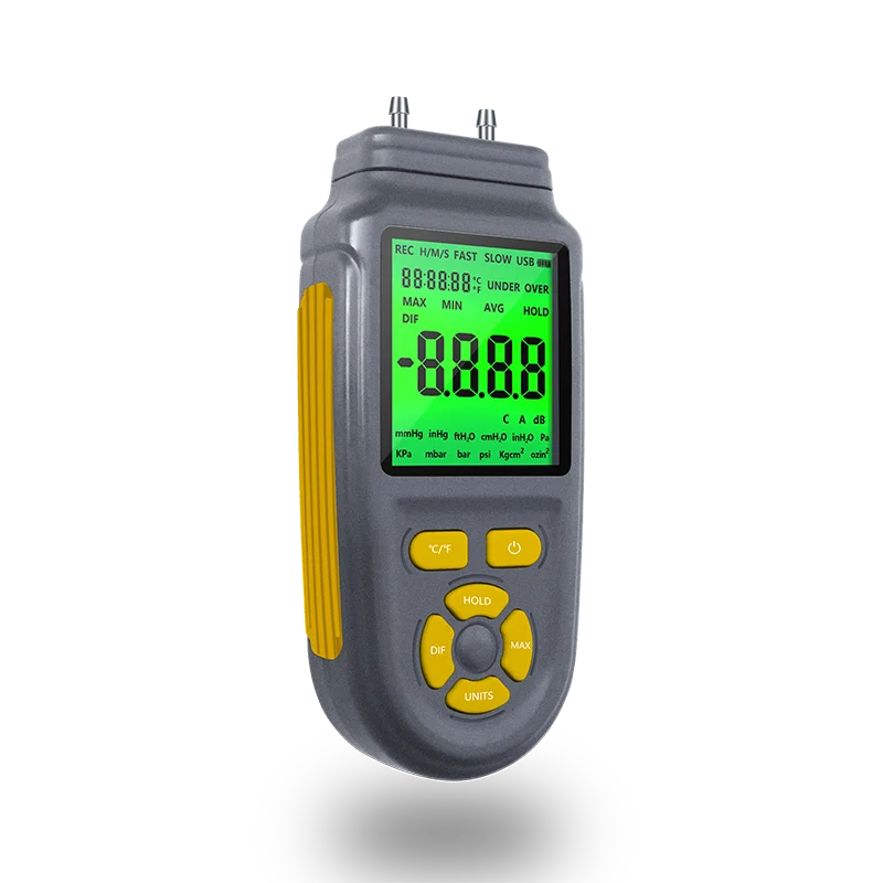 Digitale luchtdrukmeter van 100 psi, draagbaar differentieel gas met gegevensopslag