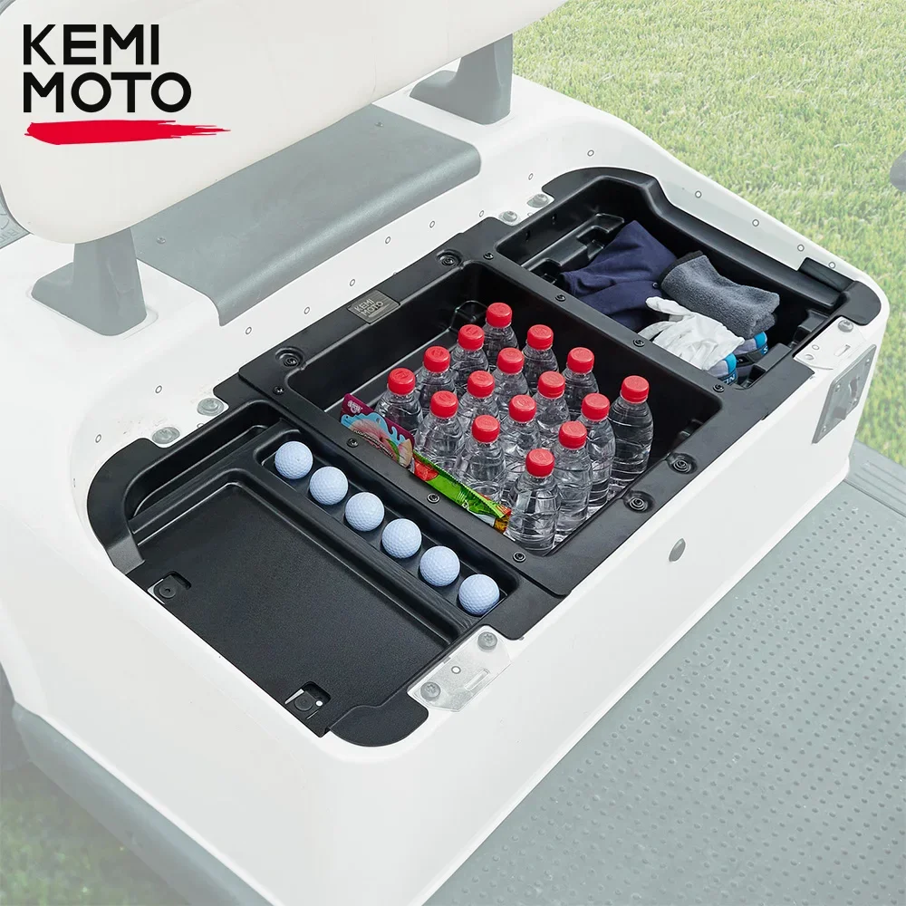 

KEMIMOTO Golf Cart Under Seat Storage Box Compatible with EZGO RXV Elite 2021-2023 Equipped with Original Lithium Batteries