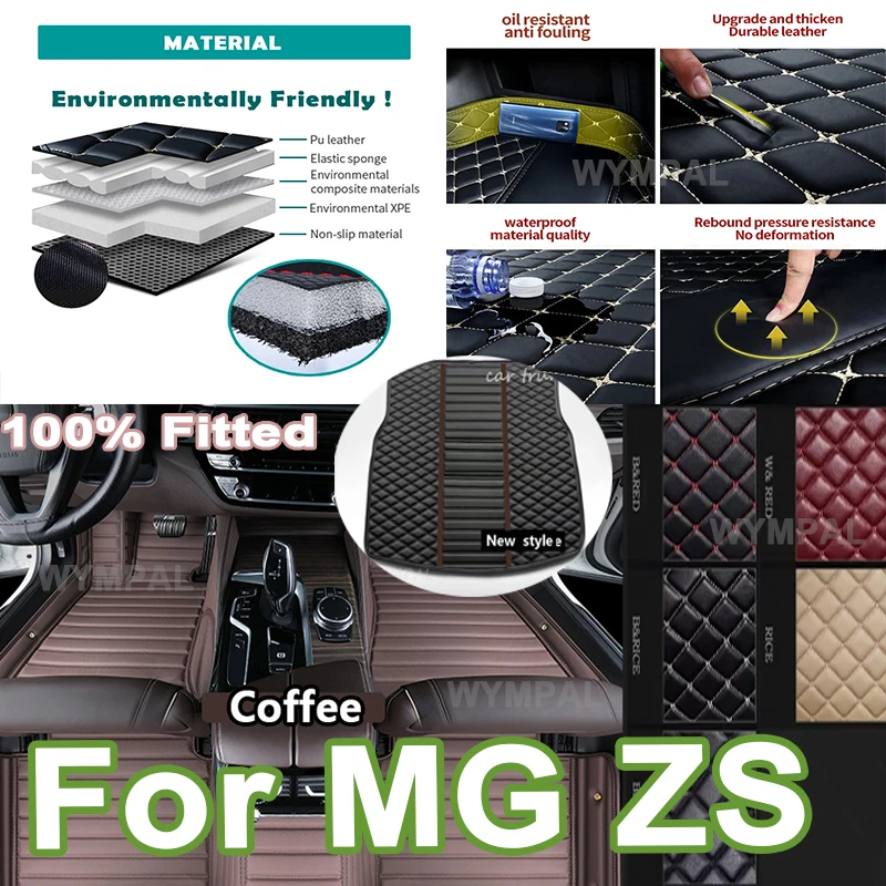 

Luxury Non-hybrid Car Mats For MG ZS ZX ZST Astor ZS11 Crossover 2018~2022 Waterproof Floor Mats Car Accessories full set cover