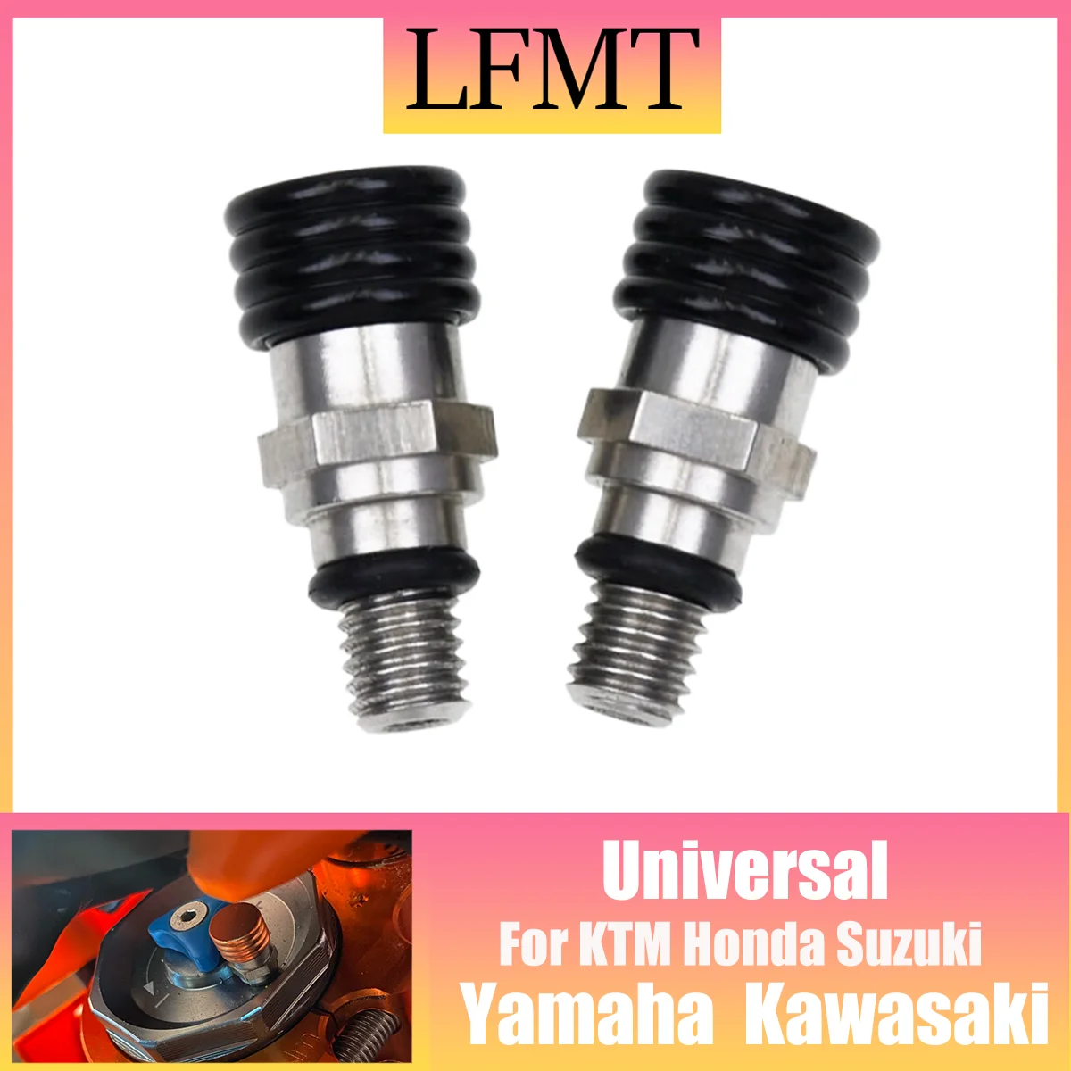 

M4/M5 Bleed Waterproof front Fork Bleeder Relief Valve Fork Relief Valve Fit CRF YZF KXF Fork Bleed Valve Stainless steel