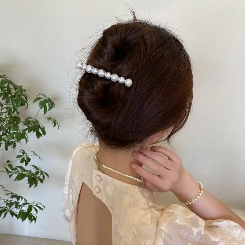 Dongdaemun-pinza de una palabra para la parte posterior de la cabeza, accesorios para el cabello, Corea del Sur