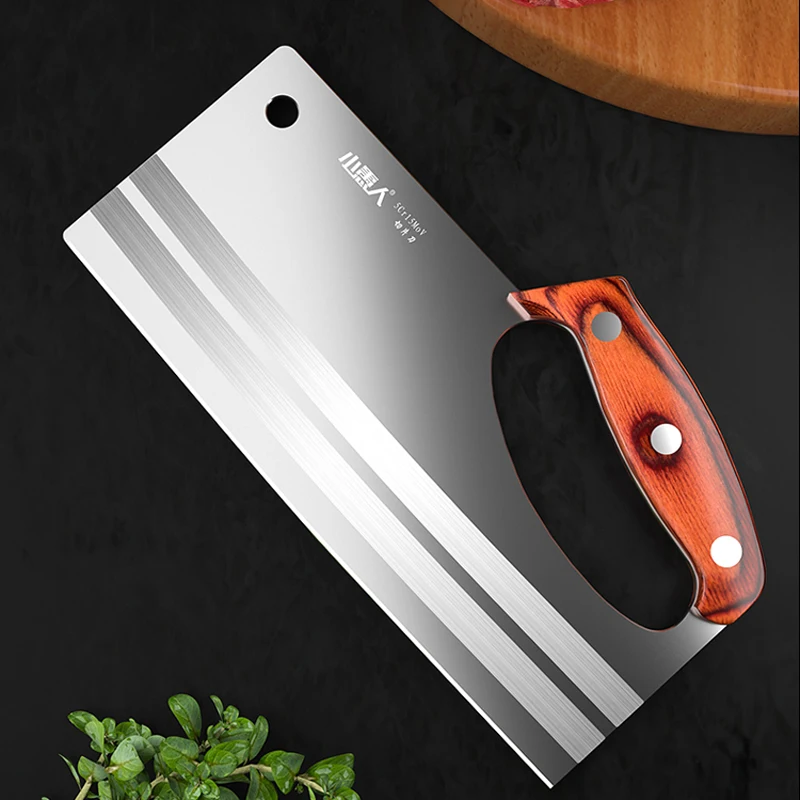 Stainless Steel Kitchen Meat Vegetable Knife Chinese Style Chef Cutter Sharp Ladies Multifunctional Cooked Food Slicer Knives