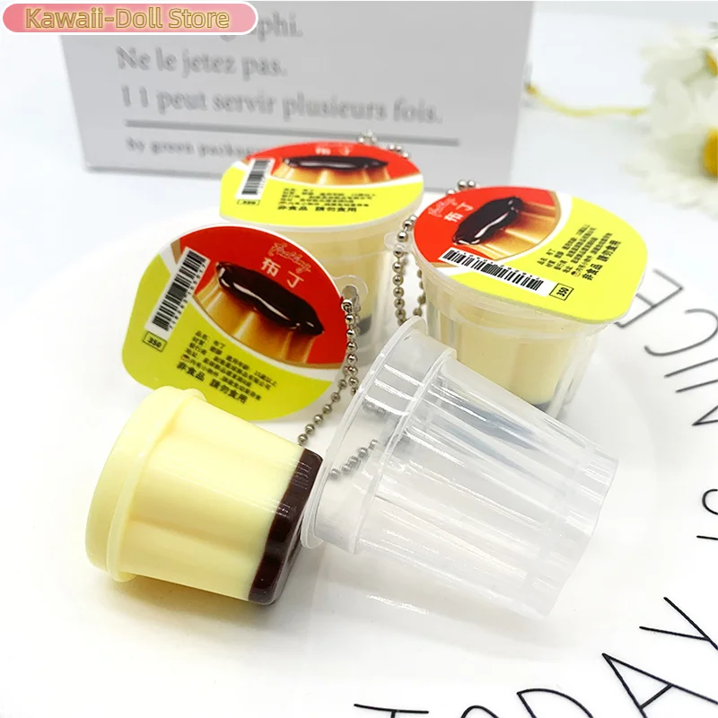 Soft NEW Fidget Toy Novelty Pudding Squeeze Decompress Toy Keychain Cute Stress Relief Toys Backpack Pendant Kids Adults Gift