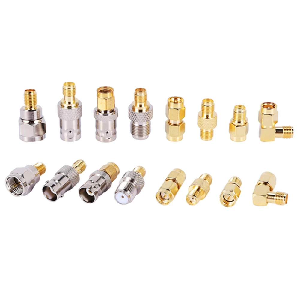 NOCM 2X SMA To SMA BNC N F UHF Type Connectors Kits RF Adapter 20 Type,SMA Female To F Male,SMA Female To F Female