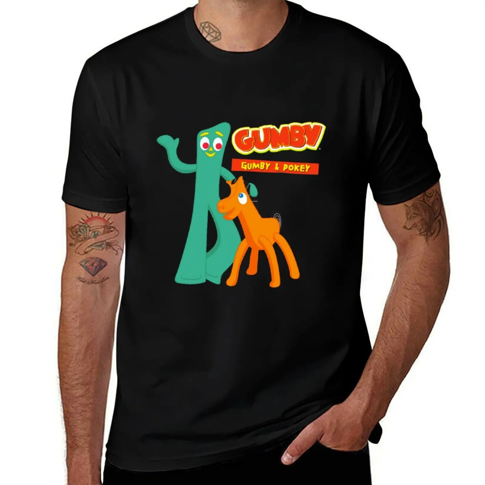 

for black cotton g man t anime pokey for shirts t men shirts t-shirt plain for man package Gumby T-Shirt and man