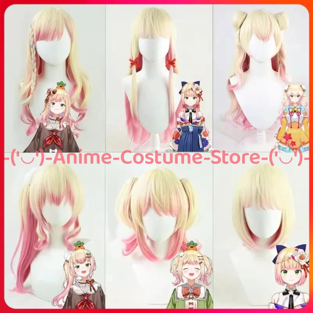 

Hololive VTuber Momosuzu Nene Cosplay Wig Anime Character Halloween Carnival Party Costume Wigs Heat Resistant Synthetic Hair