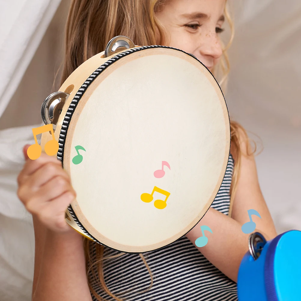 

2 Pcs Puzzle Tambourine Set Baby Toddler Musical Instruments Stainless Steel Kids