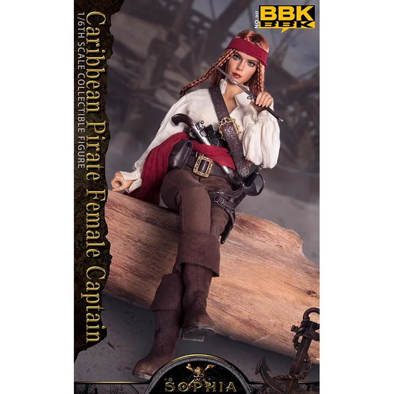 In Stock Original BBK BBK017 1/6 Pirates of The Caribbean Captain Sophia Movie Character Model Art Collection Toy Gift