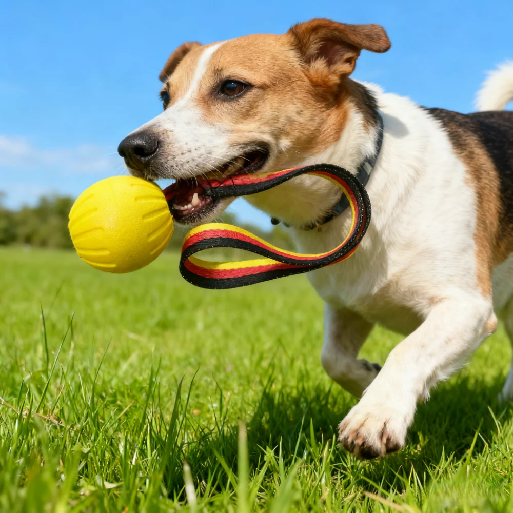 EVA Dog Rope - Attached Chew Resistant Ball, Interactive Tug - of - War Training Toy for Pets