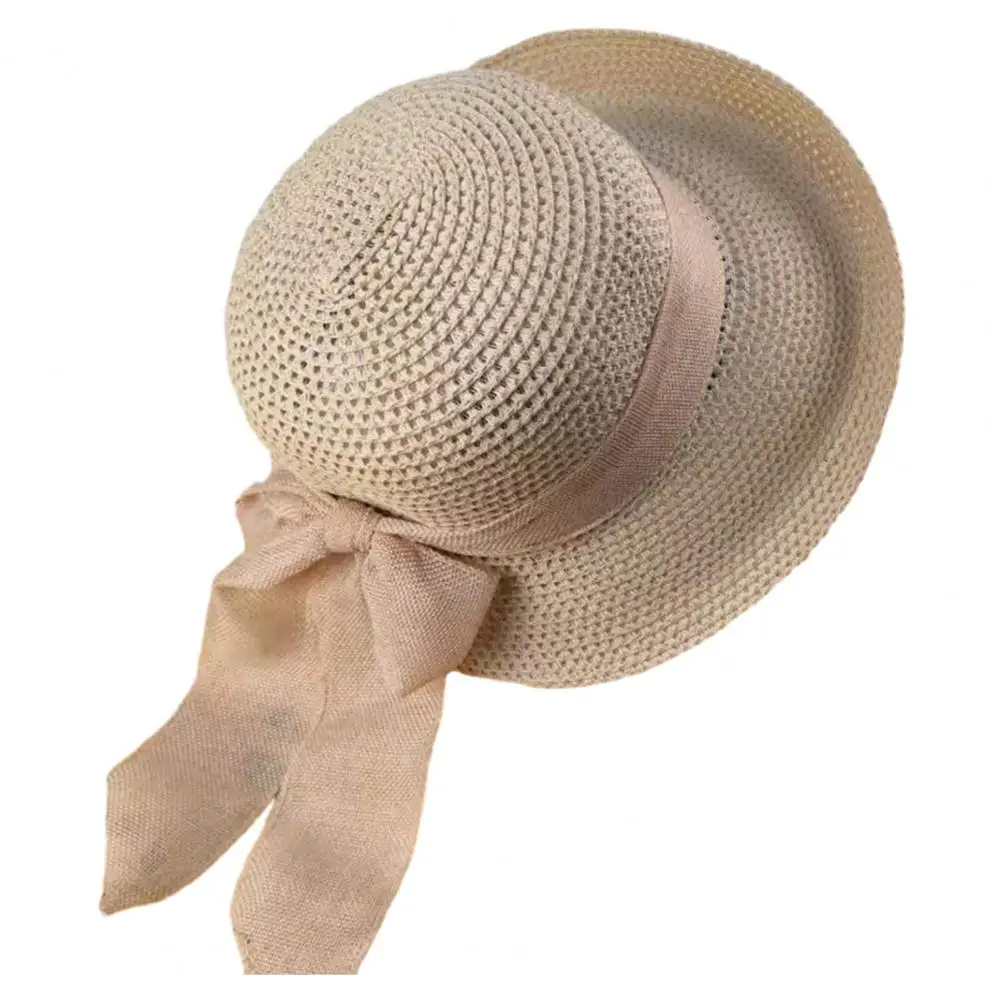 Popular Travel Hat  Folding Lightweight Straw Hat  Summer Beach Outing Sun Hat